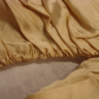 Detail of Ivory Satin Gown with Train