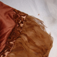 View of Condition of Brown Tea Gown