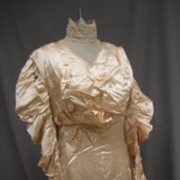 Detail of Ivory Satin Gown with Train