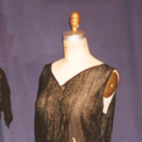 Front View of Black Lace Beaded Dress