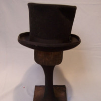 Front View of Black Top Hat