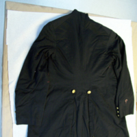 Back View of Black Woolen Frock Coat