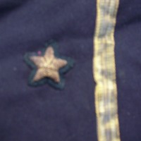 Detail View of Black Woolen Military Jacket