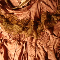 Detail View of Brown Tea Gown
