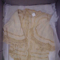 Front View of White Lace Night Jacket