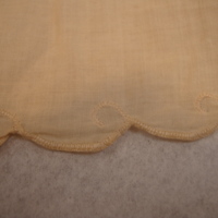 Detail View of Cream Cotton Bed Jacket