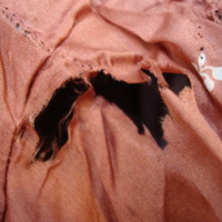 View of Condition of Brown Tea Gown