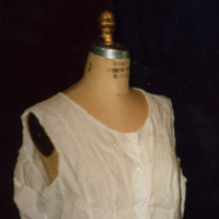 Front View of Corset Cover with Button Front