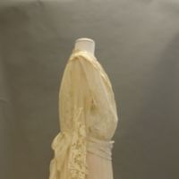 Side View of Off-White Floral Lace Dress